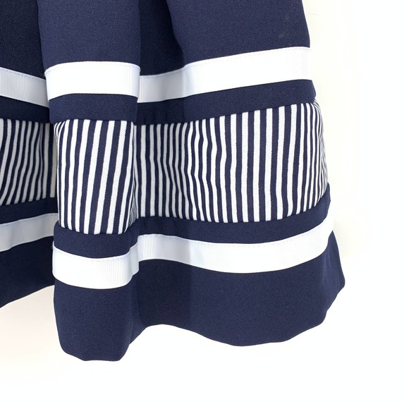 Navy and White Striped Kids Dress - Picture 6 of 8